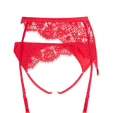 Coco de Mer MARELLA Open Suspender Knicker (Red) | Avec Amour Sexy Lingerie