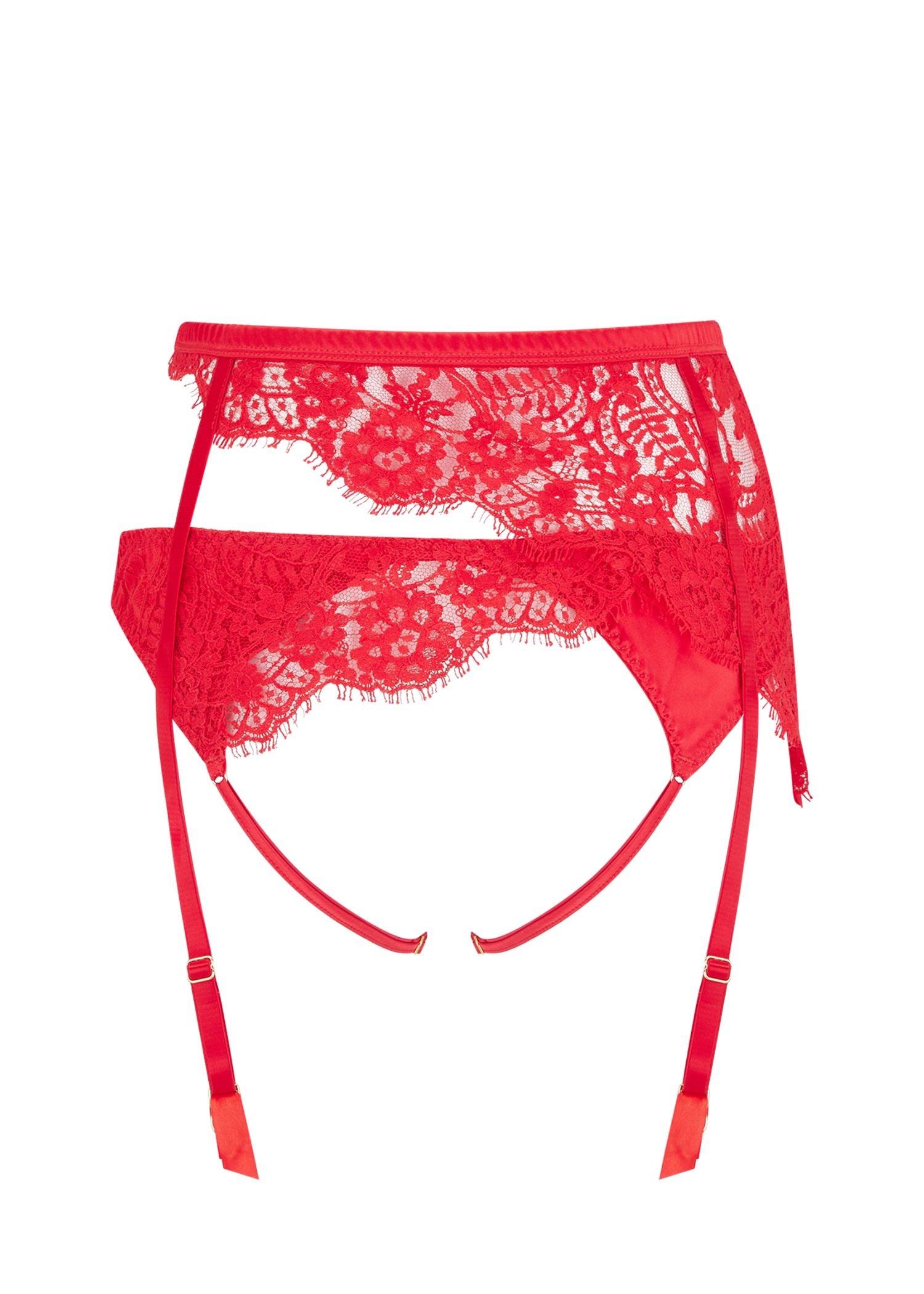 Coco de Mer MARELLA Open Suspender Knicker (Red) | Avec Amour Sexy Lingerie