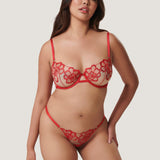 Bluebella CATALINA Wired Bra (Tomato Red/Sheer) | Avec Amour Sexy Lingerie
