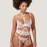 Bluebella ISADORA Suspender Harness (White) | Avec Amour Sexy Lingerie