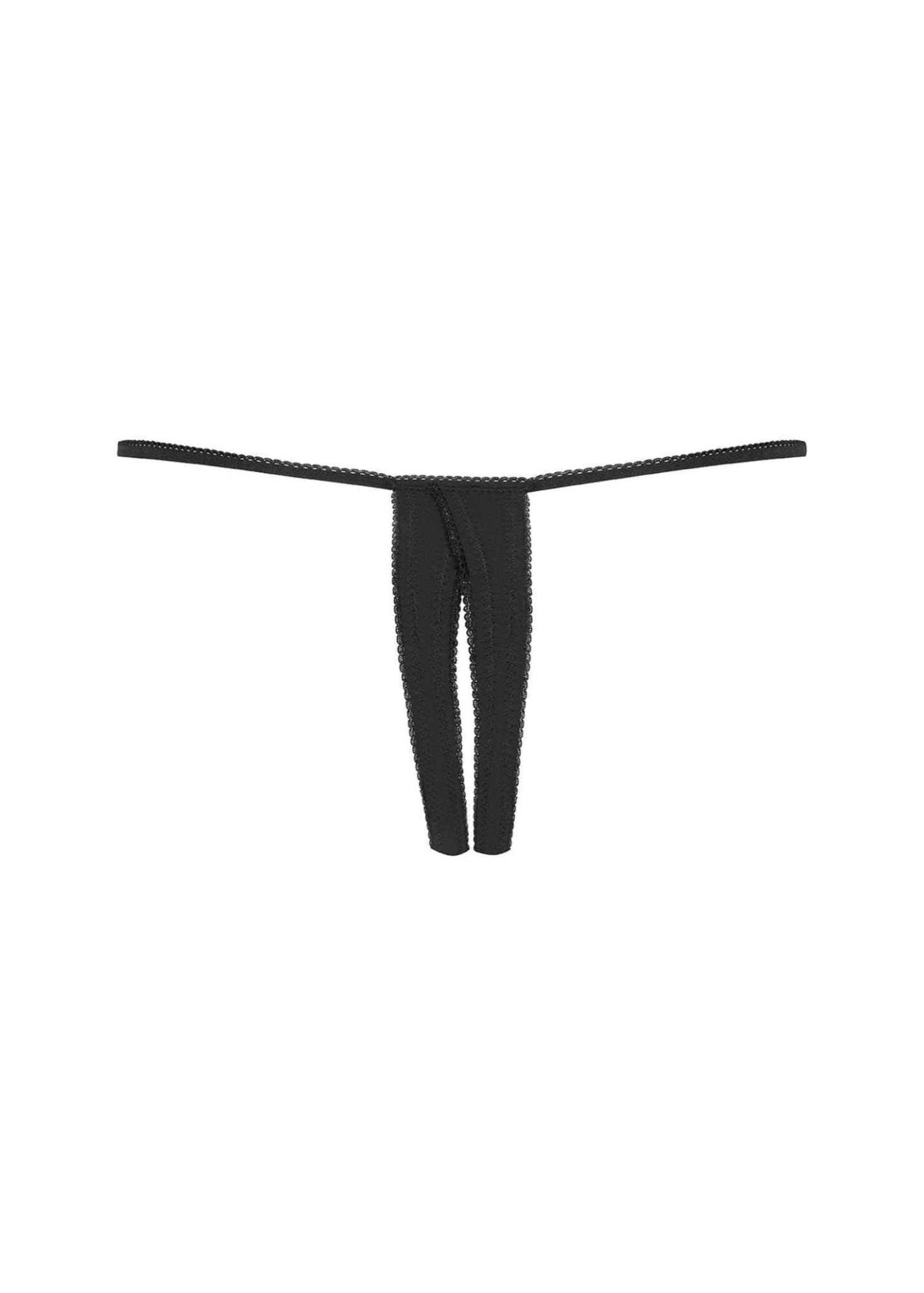 Maison Close LE PETIT SECRET Openable Thong (Black) | Avec Amour Sexy Lingerie