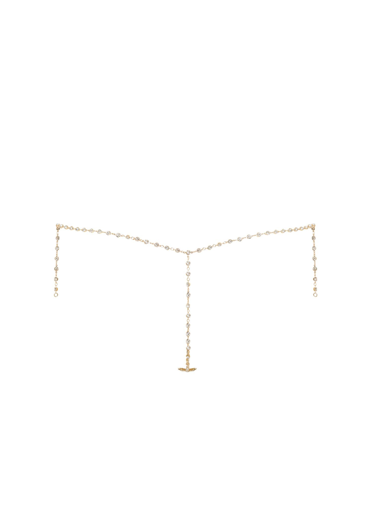 Bluebella MARLI Diamond Lattice Thong (Gold/Clear) | Avec Amour Sexy Lingerie