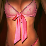 Fleur Du Mal UNTIE ME Demi Bra (Pink Cadillac) | Avec Amour Sexy Lingerie