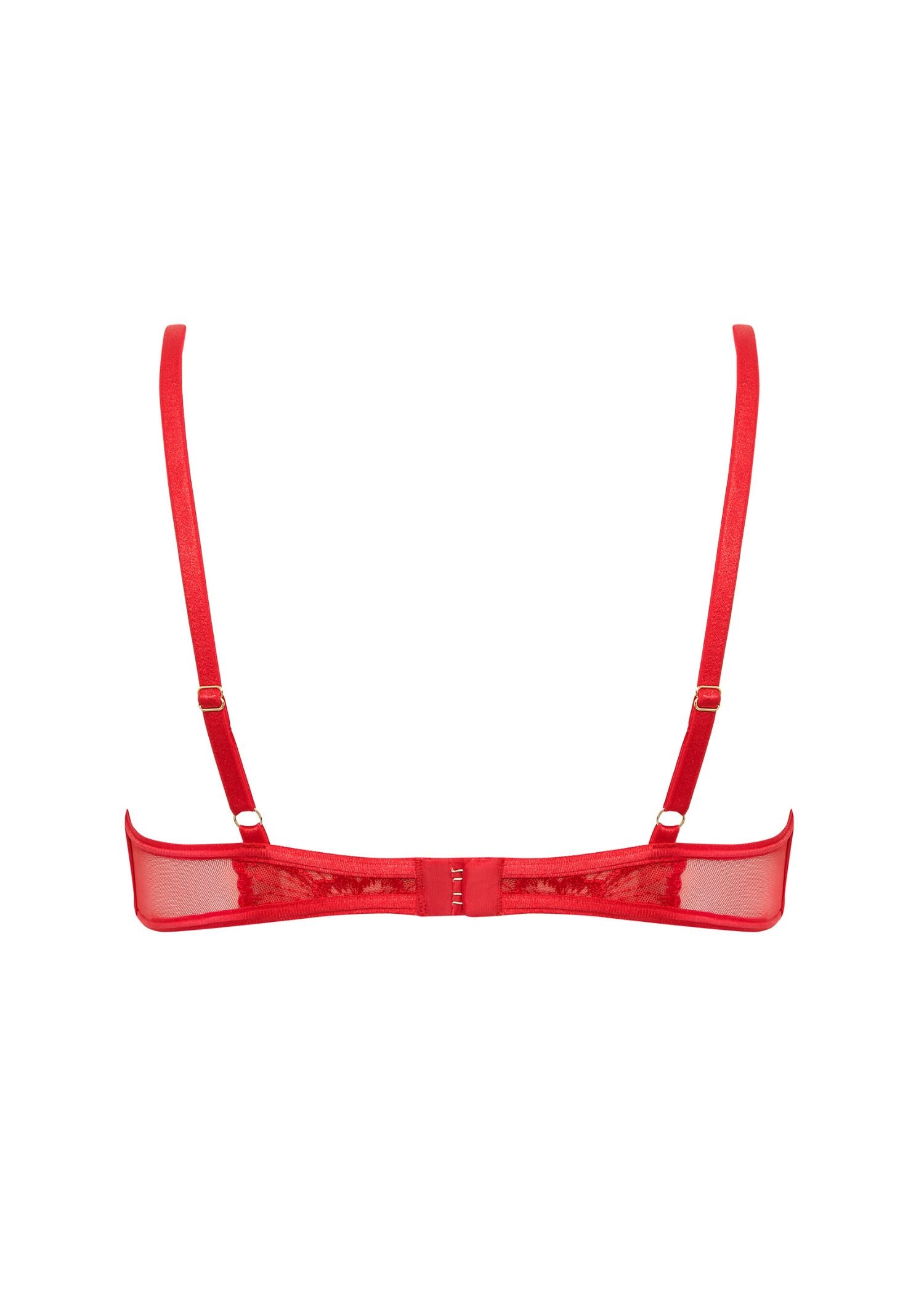 Bluebella CATALINA Wired Bra (Tomato Red/Sheer) | Avec Amour Sexy Lingerie