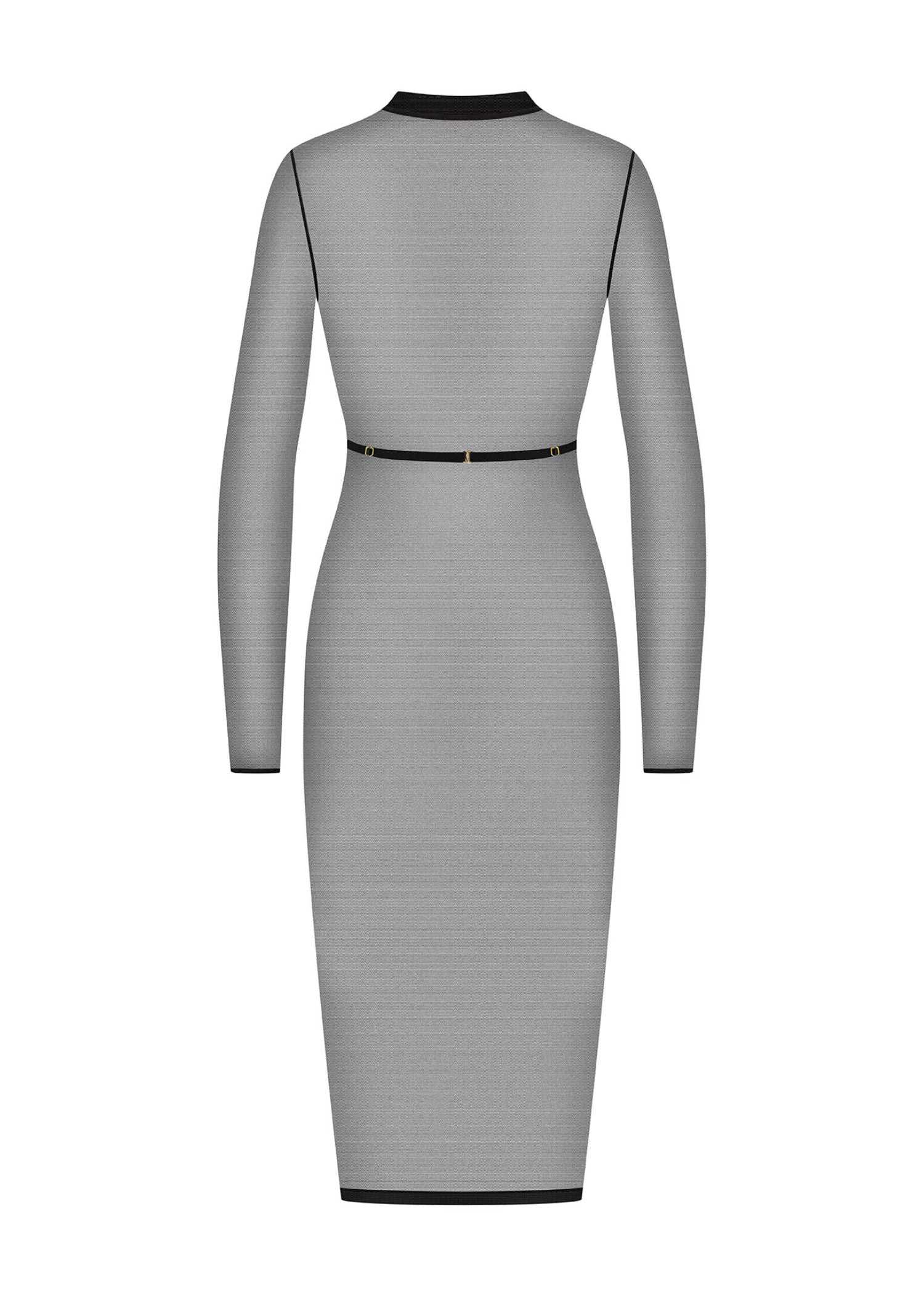 Maison Close CORPS A CORPS Midi Dress with Harness (Black) | Avec Amour Sexy Lingerie