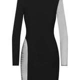Maison Close NUIT FAUVE Long Sleeves Asymmetric Dress (Black) | Avec Amour Sexy Lingerie