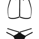 Le Petit Secret (Black) Harness and Thong Set
