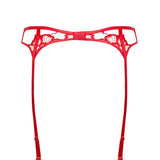 Bluebella CATALINA Suspender (Tomato Red/Sheer) | Avec Amour Sexy Lingerie