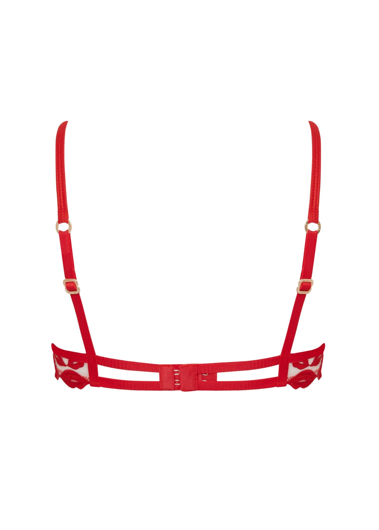 Bluebella MARIAN Wired Bra (Tomato Red/Sheer) | Avec Amour Sexy Lingerie
