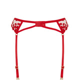 Bluebella MARIAN Suspender (Tomato Red/Sheer) | Avec Amour Sexy Lingerie