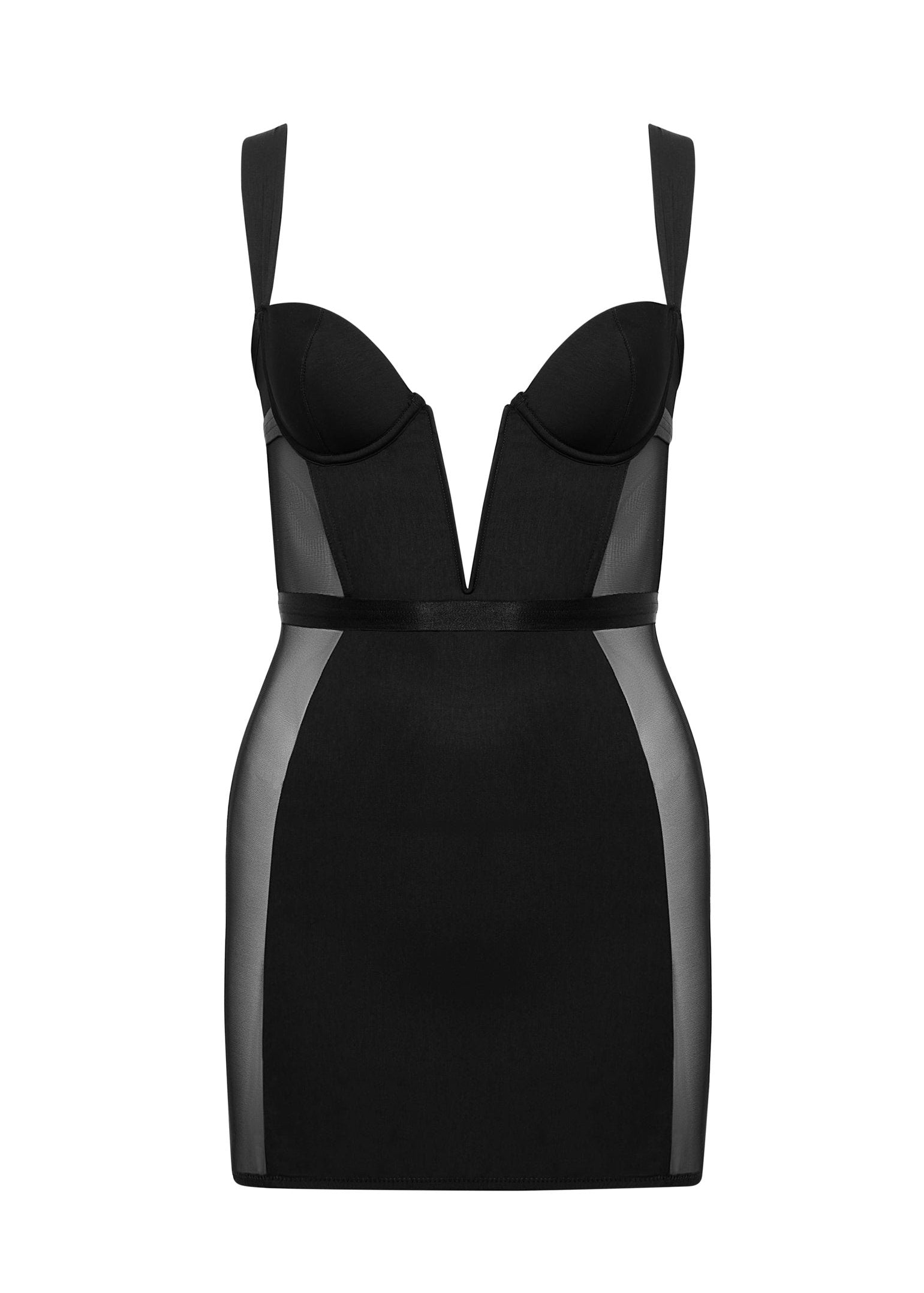 Bluebella Lara Wired Short Chemise (Black) | Avec Amour Lingerie