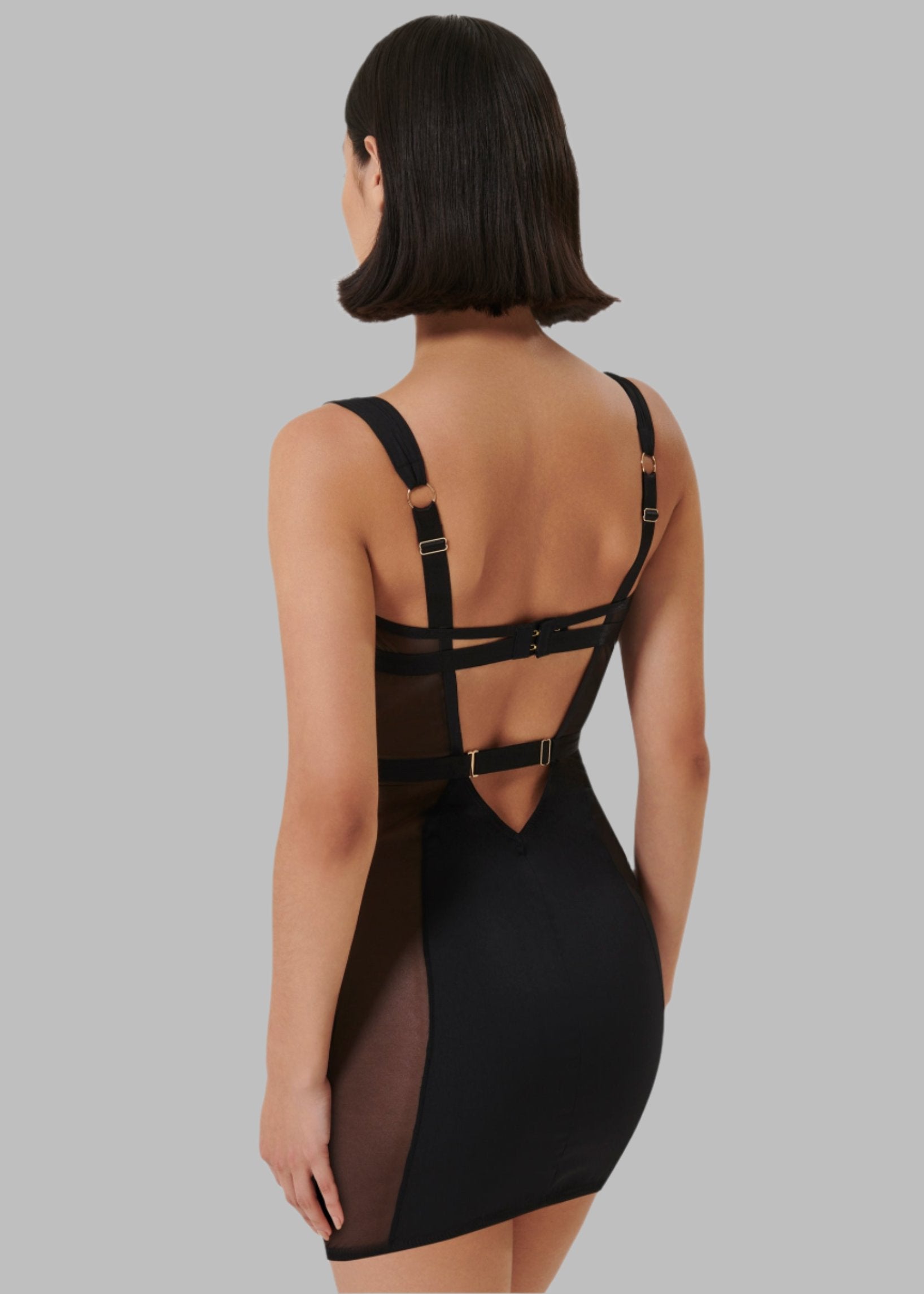 Bluebella Lara Wired Short Chemise (Black) | Avec Amour Lingerie