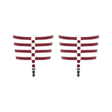 Maison Close Les Fetiches Garters (Burgundy) | Avec Amour Lingerie
