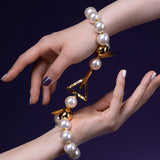 Moist Eyes Pearl Bracelet Cuffs
