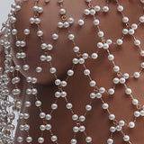 Pearl Crop Cami (Pearl/Gold)