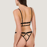BLUEBELLA - Simone Open Bra (Black & Gold) | Avec Amour Lingerie