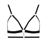 BLUEBELLA - Simone Open Bra (Black & Gold) | Avec Amour Lingerie