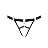 BLUEBELLA - Simone Open Panty (Black & Gold) | Avec Amour Lingerie