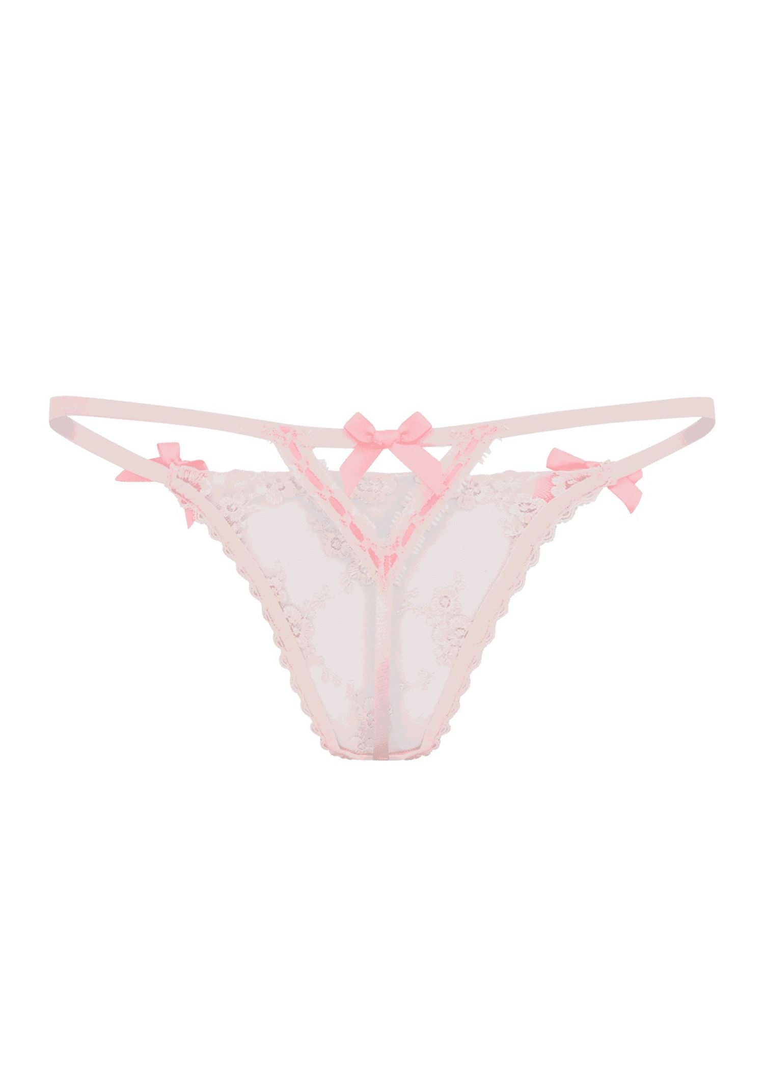 Agent Provocateur Adelie Thong (Baby Pink / Hot Pink) | Avec Amour Luxury Lingerie