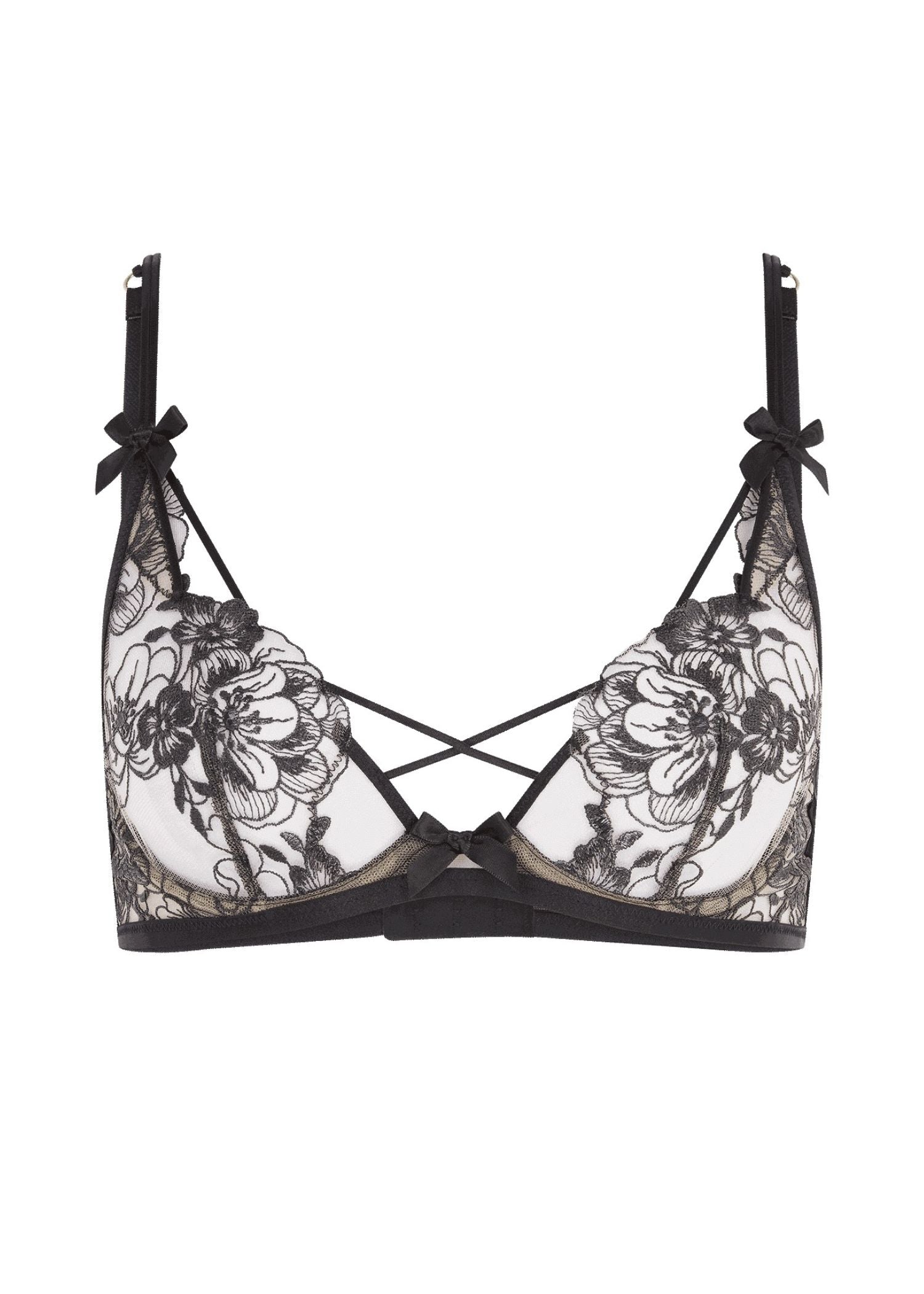 Agent Provocateur Kalia Plunge Bra (Black) | Avec Amour Luxury Lingerie