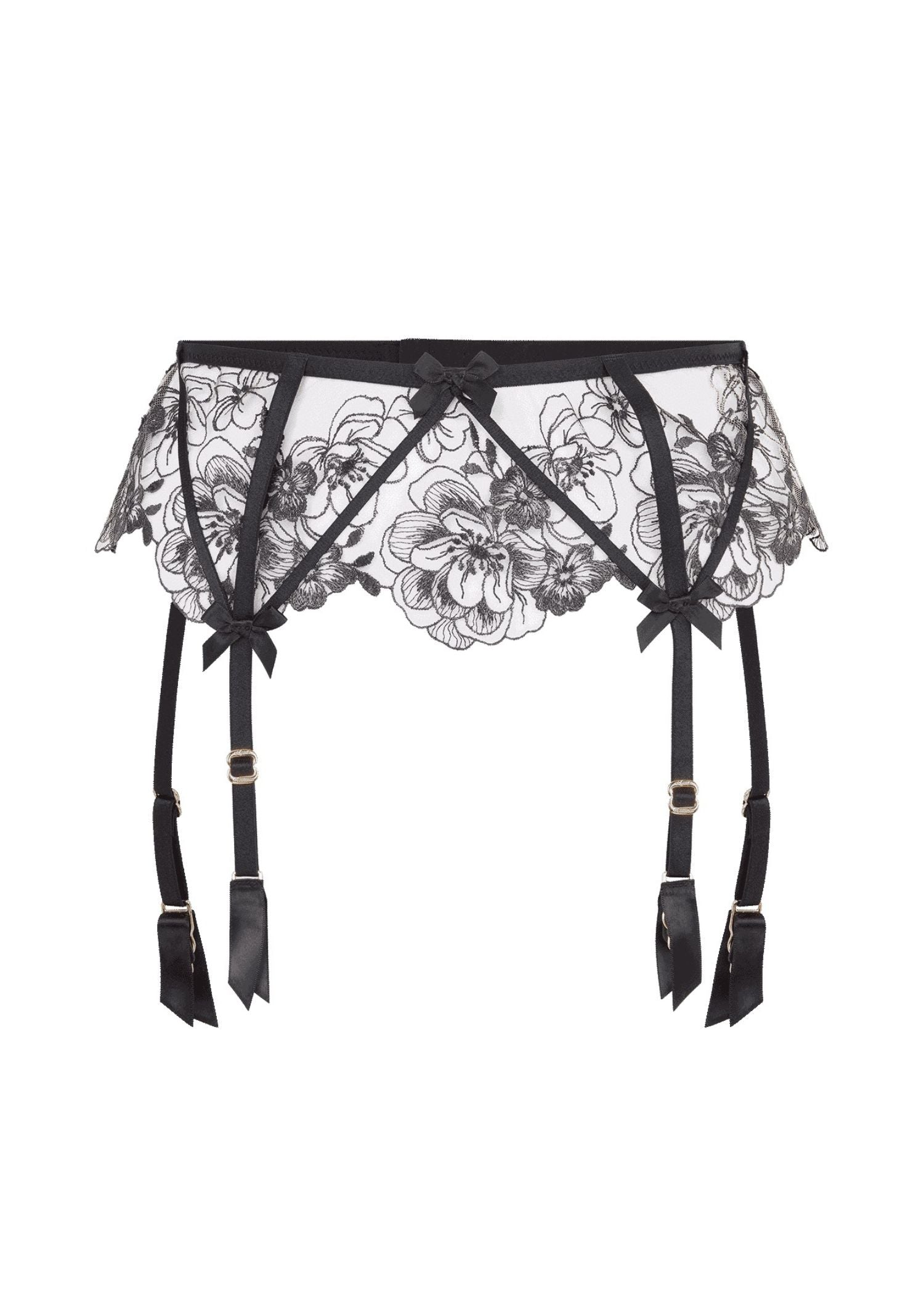 Agent Provocateur - Kalia Suspender Belt (Black) | Avec Amour Luxury Lingerie