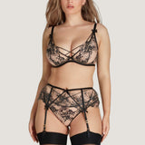 Agent Provocateur - Kalia Suspender Belt (Black) | Avec Amour Luxury Lingerie