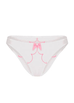Agent Provocateur - Lorna Full Brief (White/Pink) | Avec Amour Luxury Lingerie