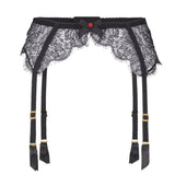 Agent Provocateur Lorna Lace Suspender (Black) | Avec Amour Luxury Lingerie