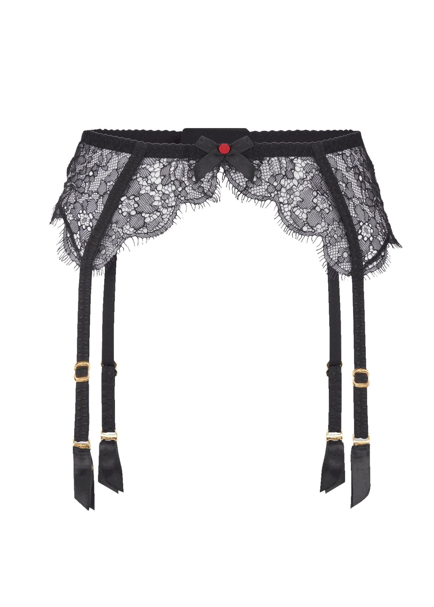 Agent Provocateur Lorna Lace Suspender (Black) | Avec Amour Luxury Lingerie