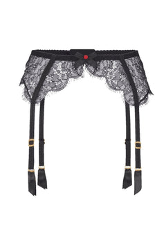 Agent Provocateur Lorna Lace Suspender (Black) | Avec Amour Luxury Lingerie