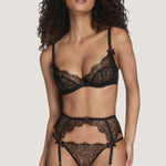 Agent Provocateur Lorna Lace Suspender (Black) | Avec Amour Luxury Lingerie