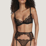 Agent Provocateur Lorna Lace Suspender (Black) | Avec Amour Luxury Lingerie