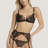 Agent Provocateur Lorna Lace Suspender (Black) | Avec Amour Luxury Lingerie