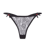Agent Provocateur Lorna Lace Thong (Black) | Avec Amour Luxury Lingerie