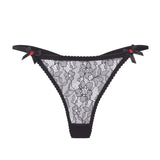 Agent Provocateur Lorna Lace Thong (Black) | Avec Amour Luxury Lingerie