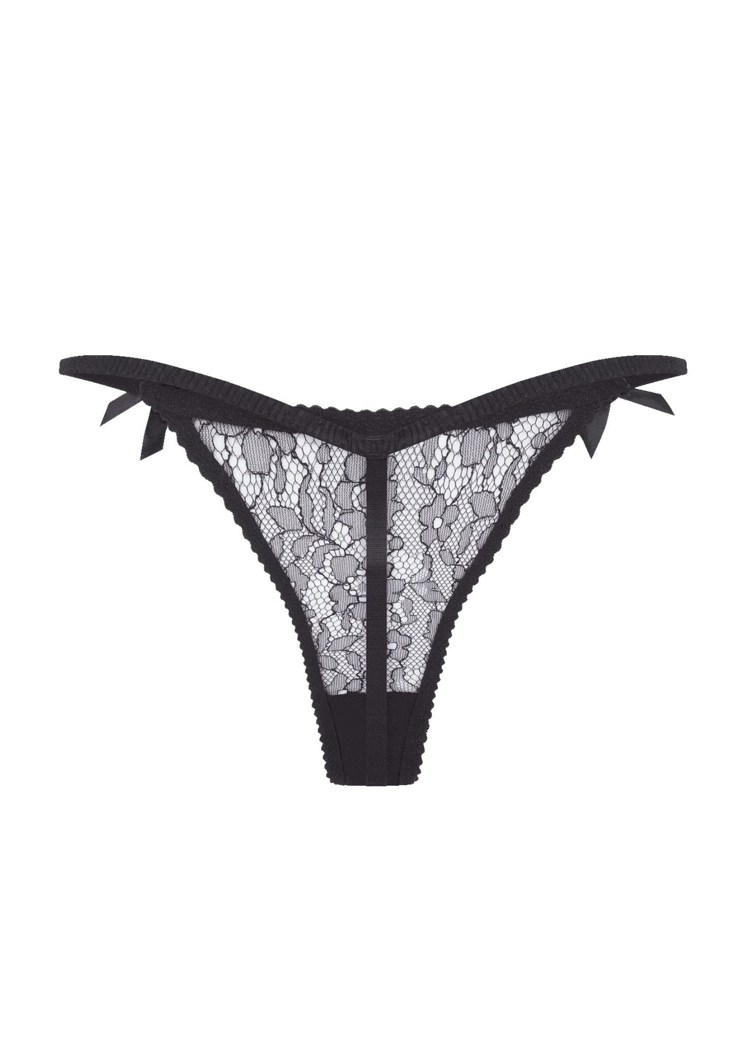 Agent Provocateur Lorna Lace Thong (Black) | Avec Amour Luxury Lingerie