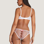 Agent Provocateur - Lorna Ouvert Panty (White/Pink) | Avec Amour Luxury Lingerie