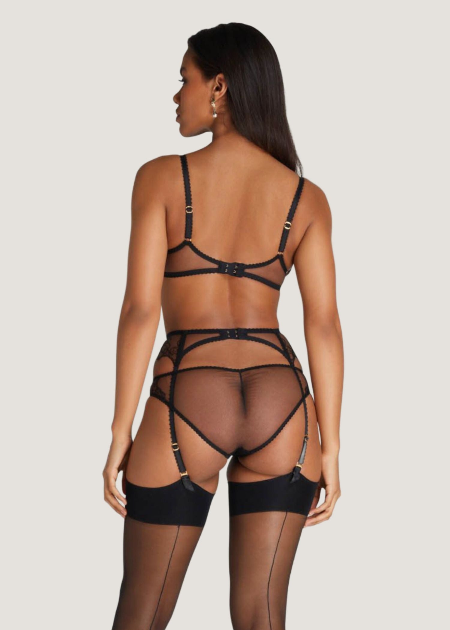 Agent Provocateur - Maysie Suspender (Black) | Avec Amour Luxury Lingerie