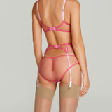 Agent Provocateur Maysie Suspender Belt (Fuchsia / Baby Pink) | Avec Amour Luxury Lingerie