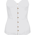 Agent Provocateur Mercy Satin Corset (Ivory) | Avec Amour Luxury Lingerie