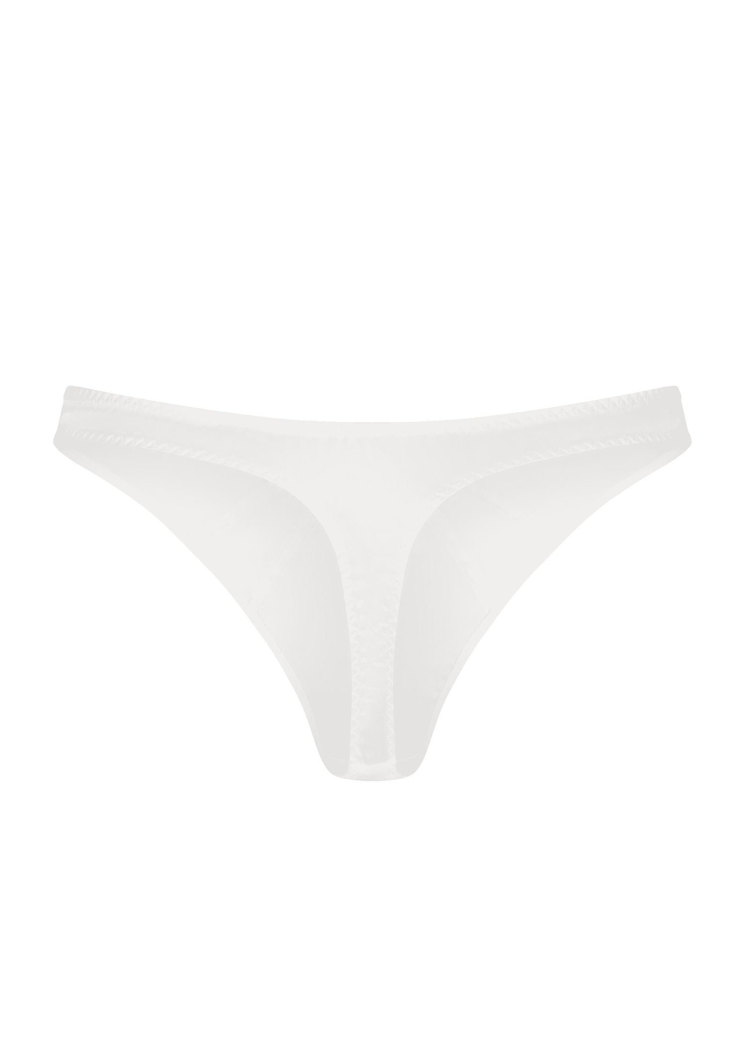 Agent Provocateur Mercy Satin Thong (Ivory) | Avec Amour Luxury Lingerie