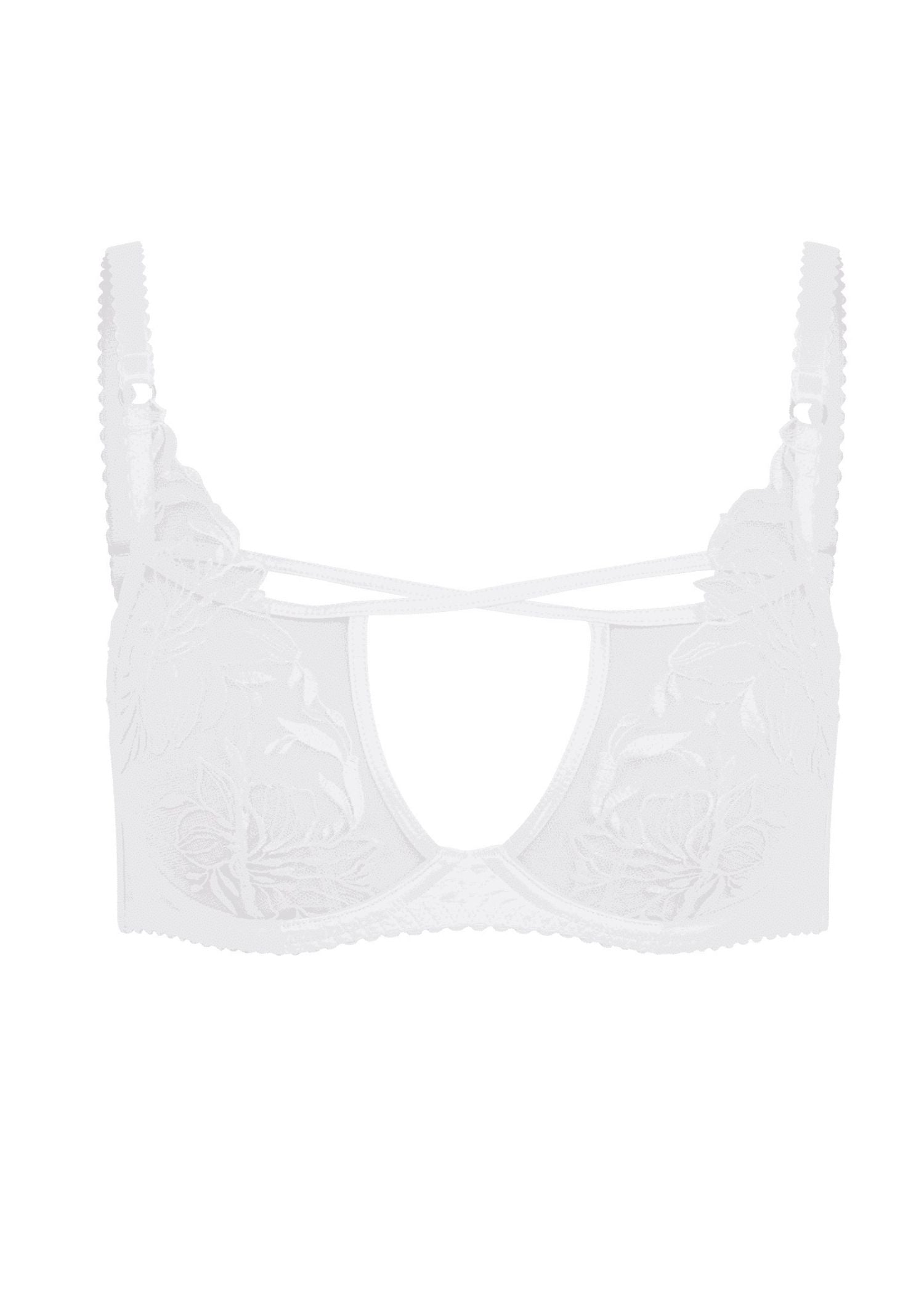 Agent Provocateur Ozella Plunge Bra (White) | Avec Amour Luxury Lingerie