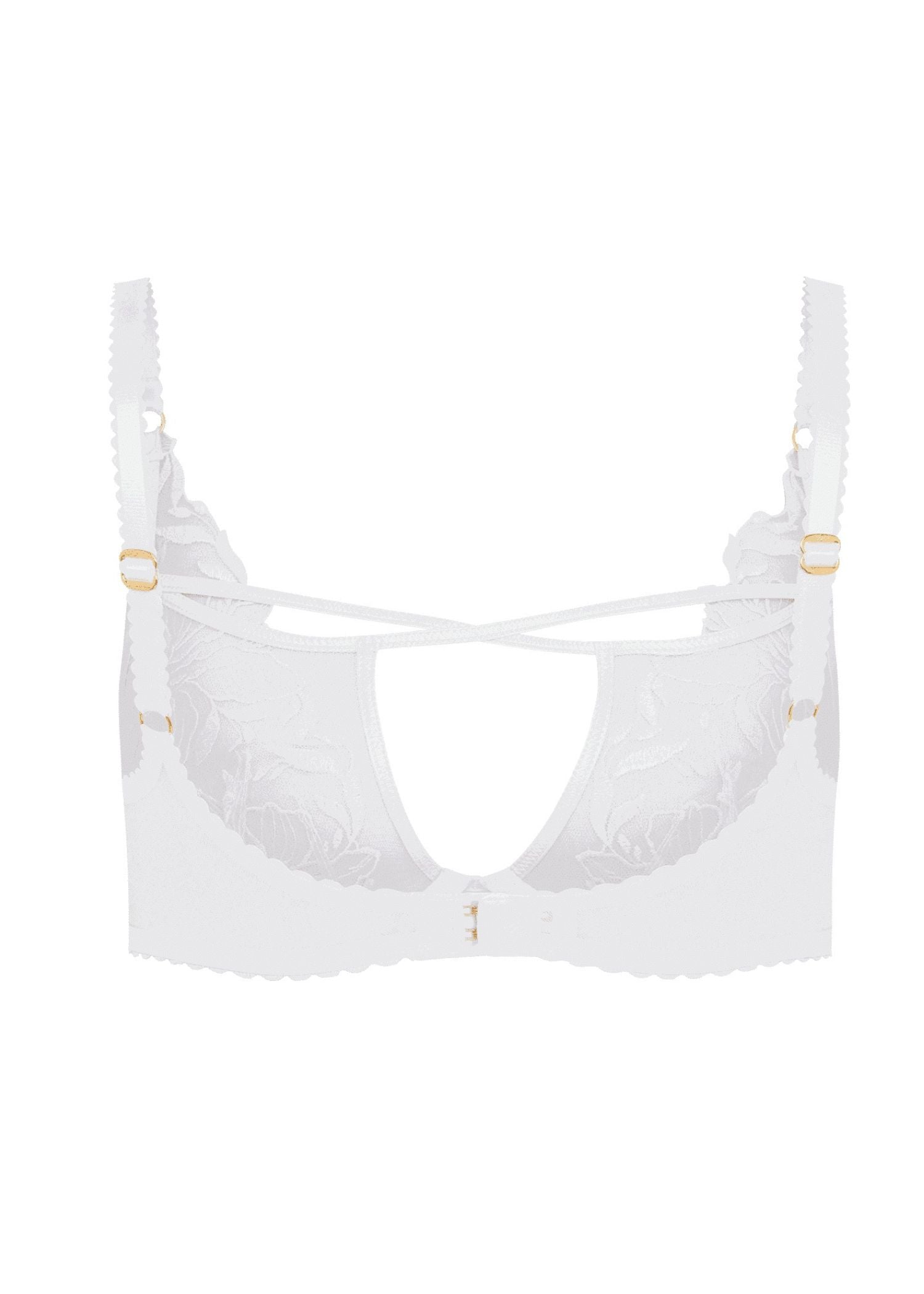 Agent Provocateur Ozella Plunge Bra (White) | Avec Amour Luxury Lingerie