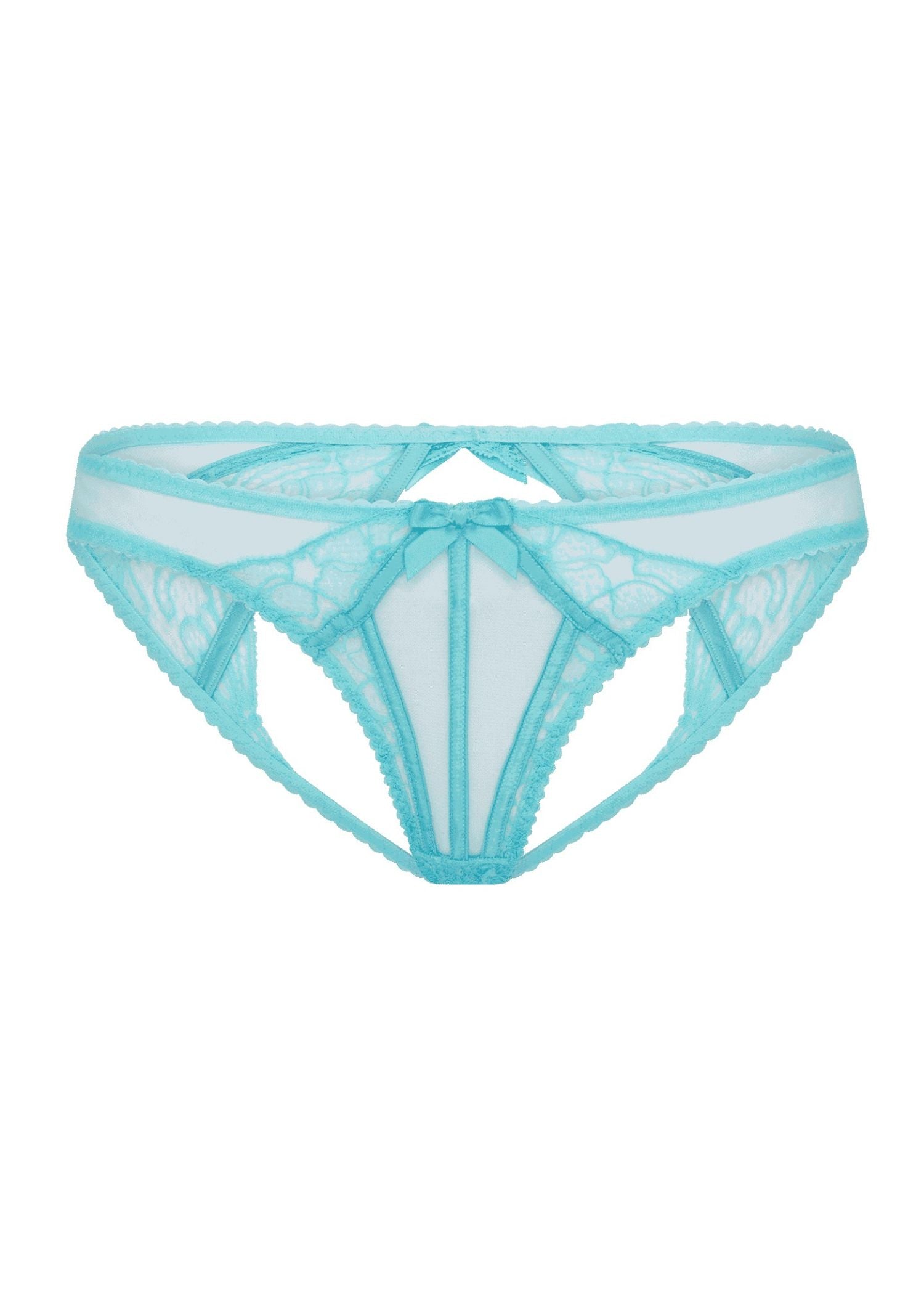 Agent Provocateur Rozlyn Ouvert Panty (Turquoise) | Avec Amour Luxury Lingerie