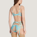 Agent Provocateur Rozlyn Suspender (Turquoise) | Avec Amour Luxury Lingerie