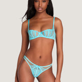 Agent Provocateur Rozlyn Thong (Turquoise) | Avec Amour Luxury Lingerie