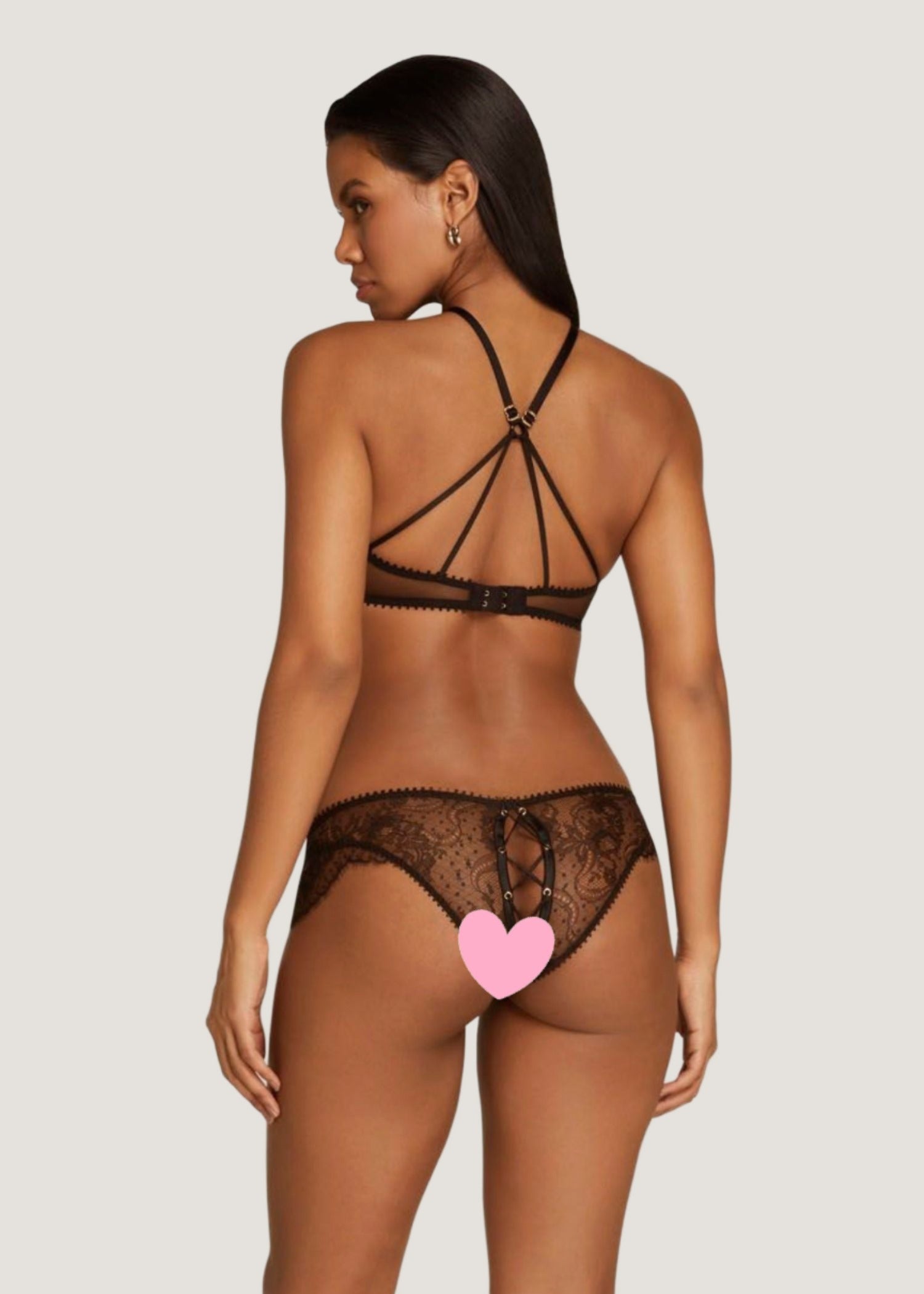 Agent Provocateur Vallentina Knicker Ouvert (Black) | Avec Amour Luxury Lingerie