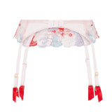 Agent Provocateur Zuri Suspender (Red / Blue / Sand) | Avec Amour Luxury Lingerie