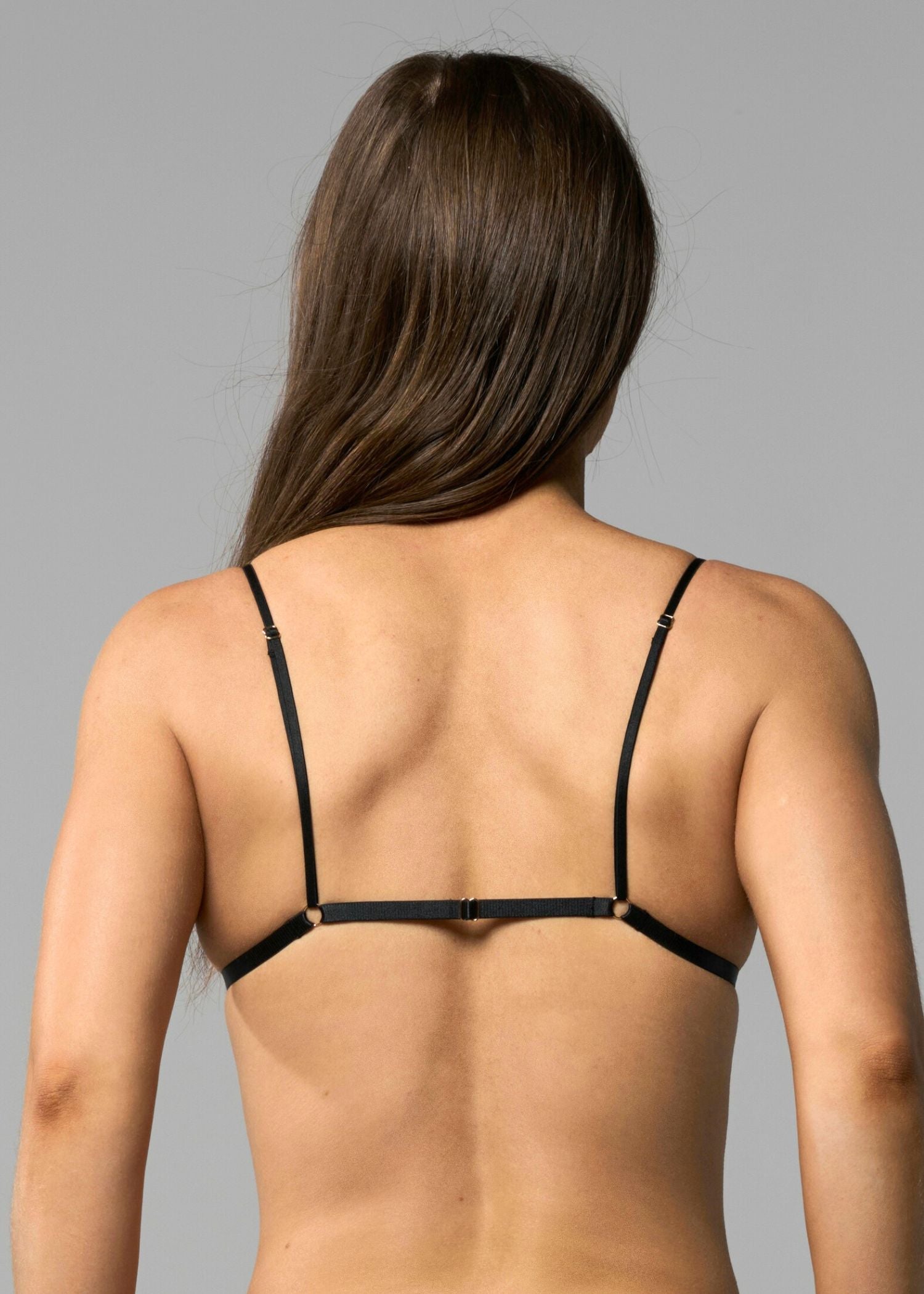 AVAM MAGNETISM Lace Triangle Bra in Black with Gold tone Hardware