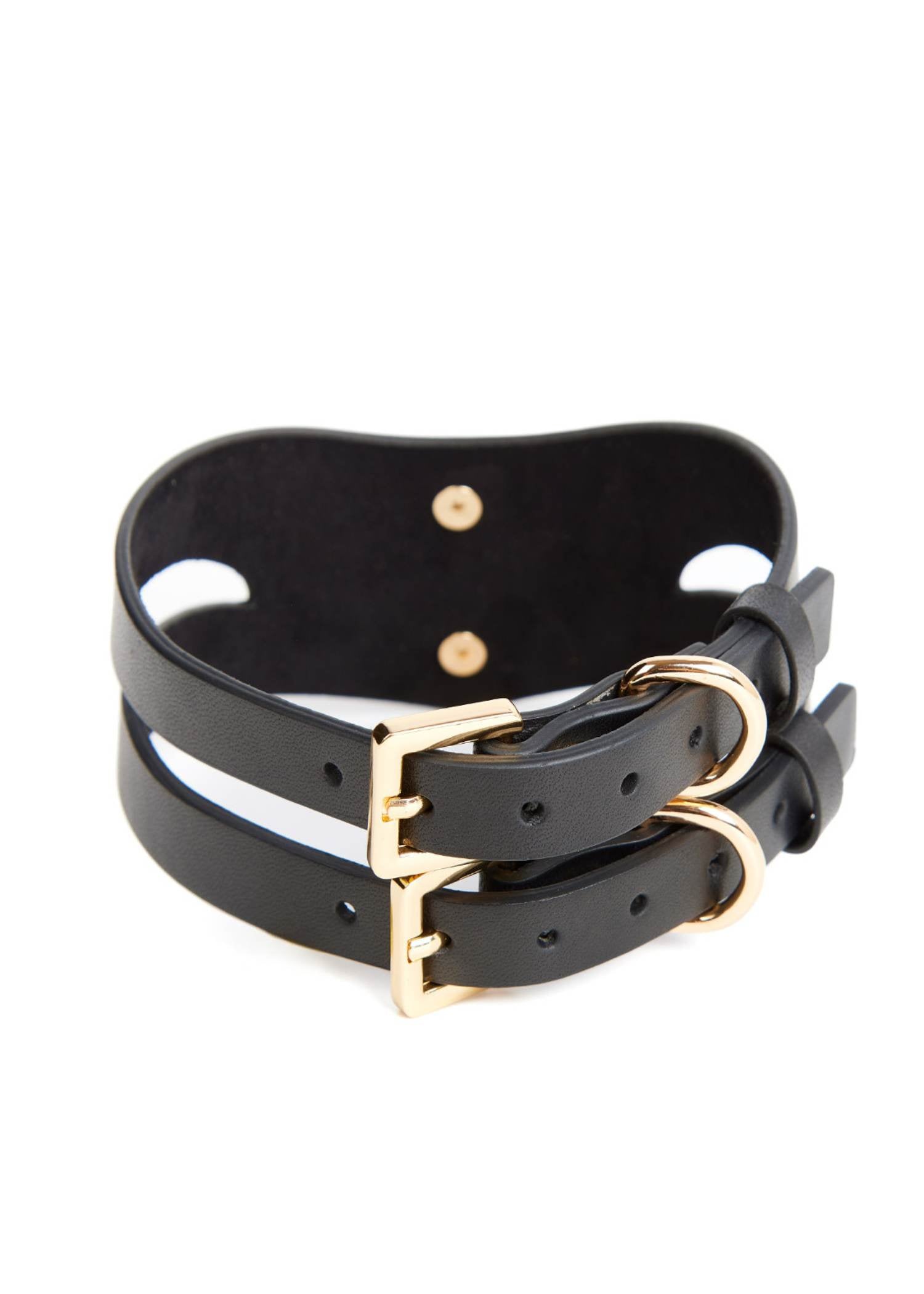 AVAM MOLTEN Leather Collar with Leash (Black) | Avec Amour Lingerie
